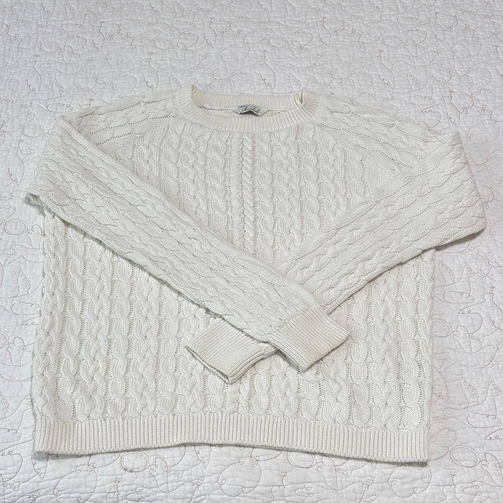 Caffé Marrakesh 💯% cotton Cream Knit Sweater.